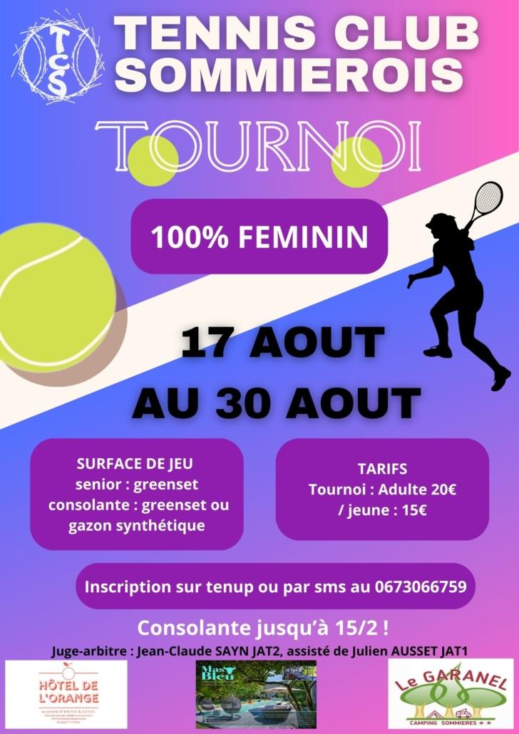 tournoi de tennis femimin sommieres gard occitanieaout 2025